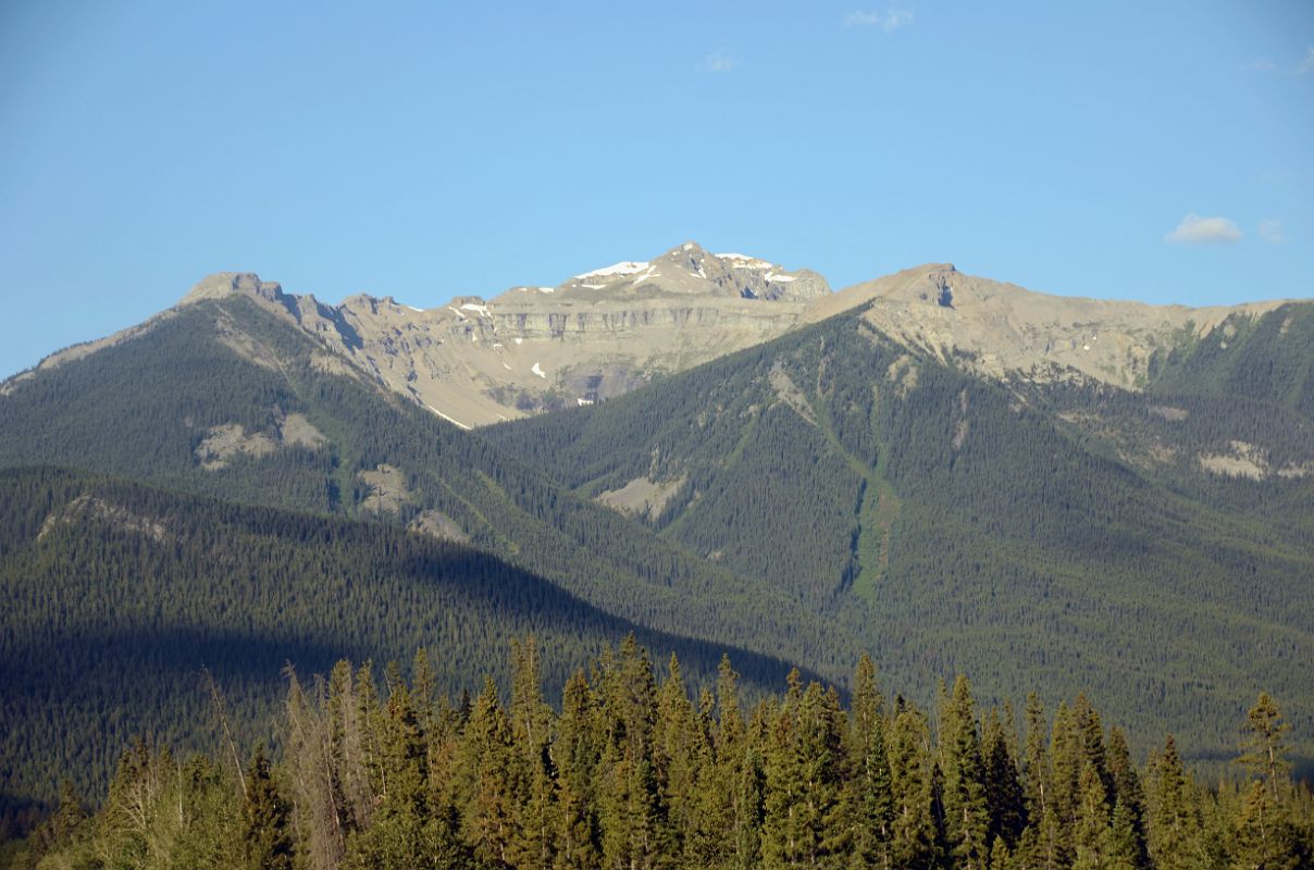 08 Mount Bourgeau From Trans Canada Highway Just After Leaving Banff Towards Lake Louise In Summer